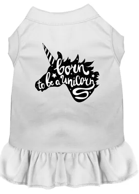 Born To Be A Unicorn Screen Print Dog Dress White Xl (16)