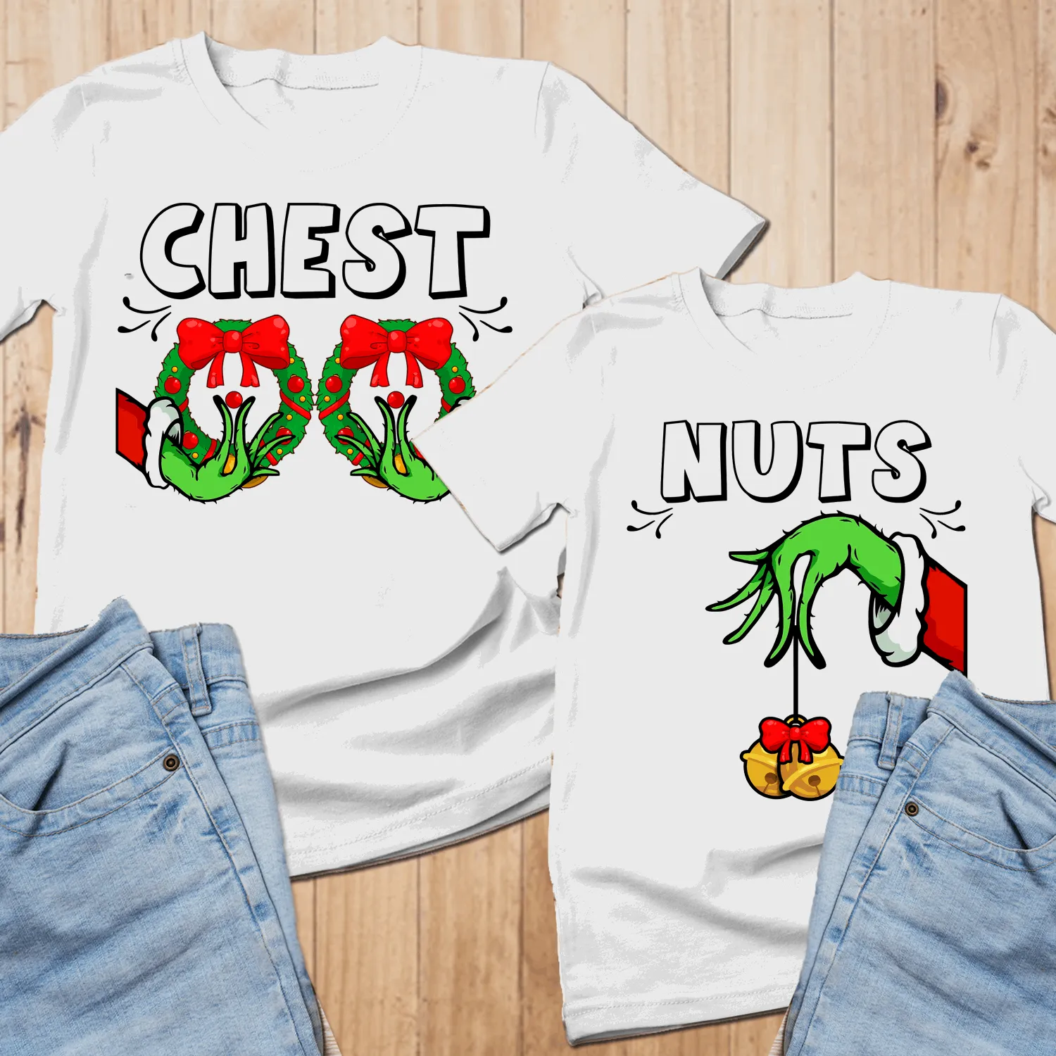 Chest Nuts Couples Matching Shirts, Funny Christmas Matching Shirts, Holiday Sweatshirt, Cute Christmas Shirt, Couple Sweater, Family Tee