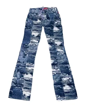 French Lace Up Flare Pants (XS) 