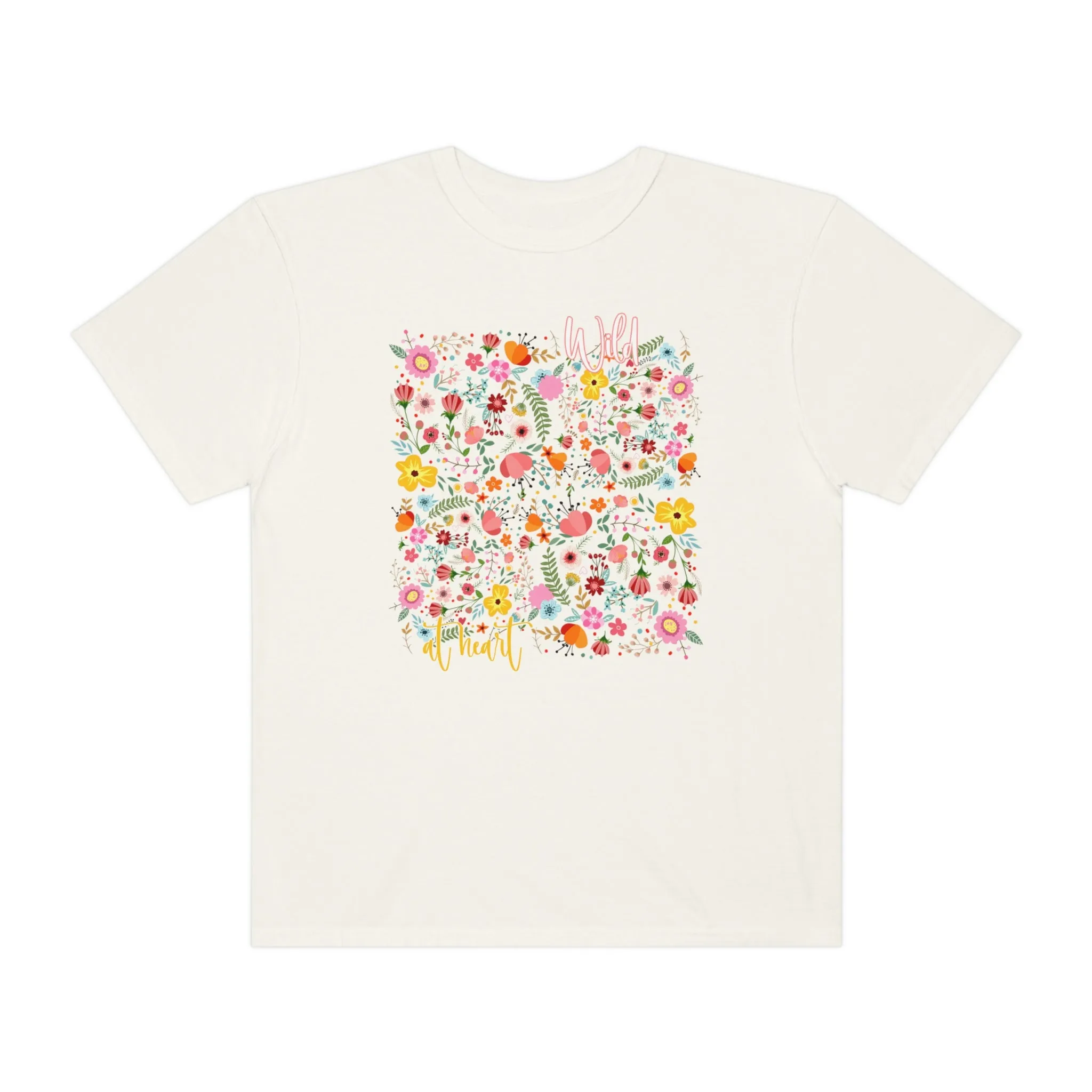 Garment-Dyed Wild at Heart Wildflower Floral T-shirt