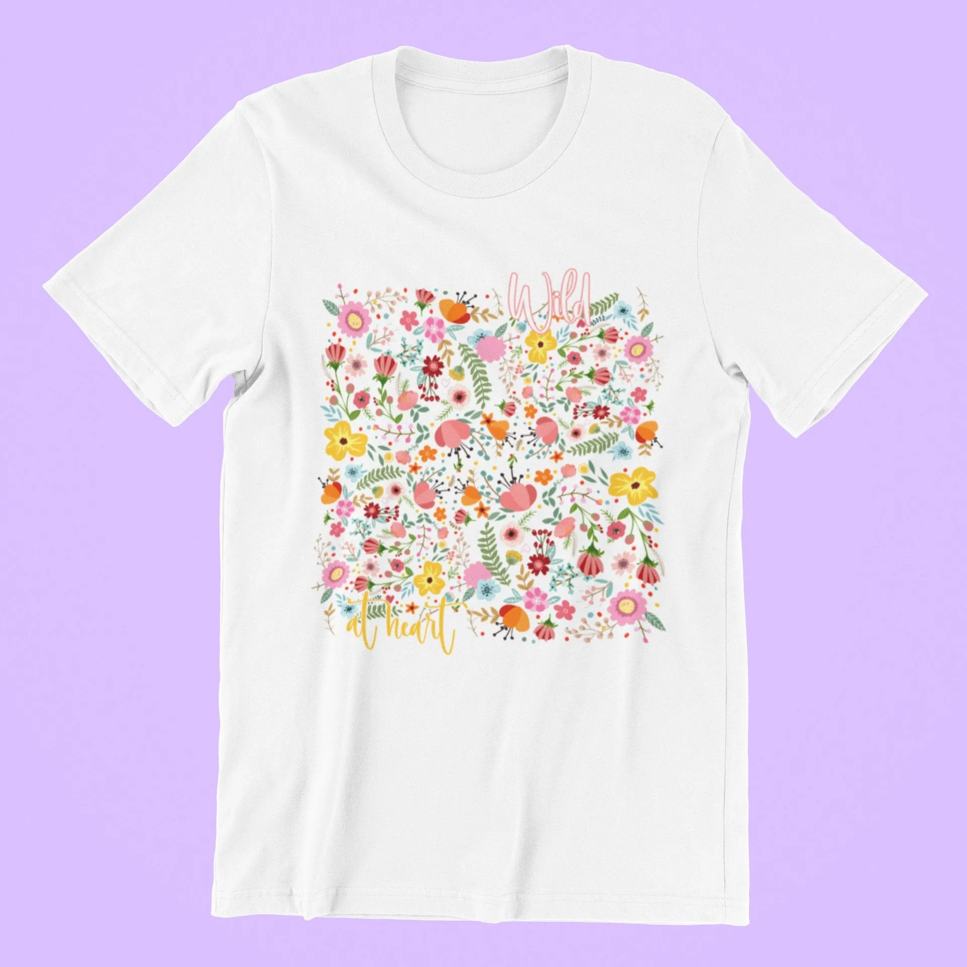 Garment-Dyed Wild at Heart Wildflower Floral T-shirt