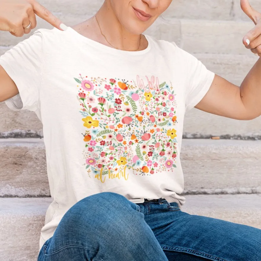 Garment-Dyed Wild at Heart Wildflower Floral T-shirt