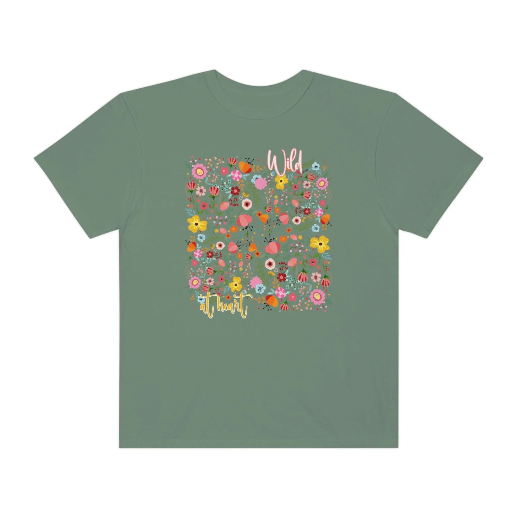 Garment-Dyed Wild at Heart Wildflower Floral T-shirt