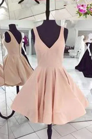 Homecoming Dresses Elegant V Neck Short Prom Dresses