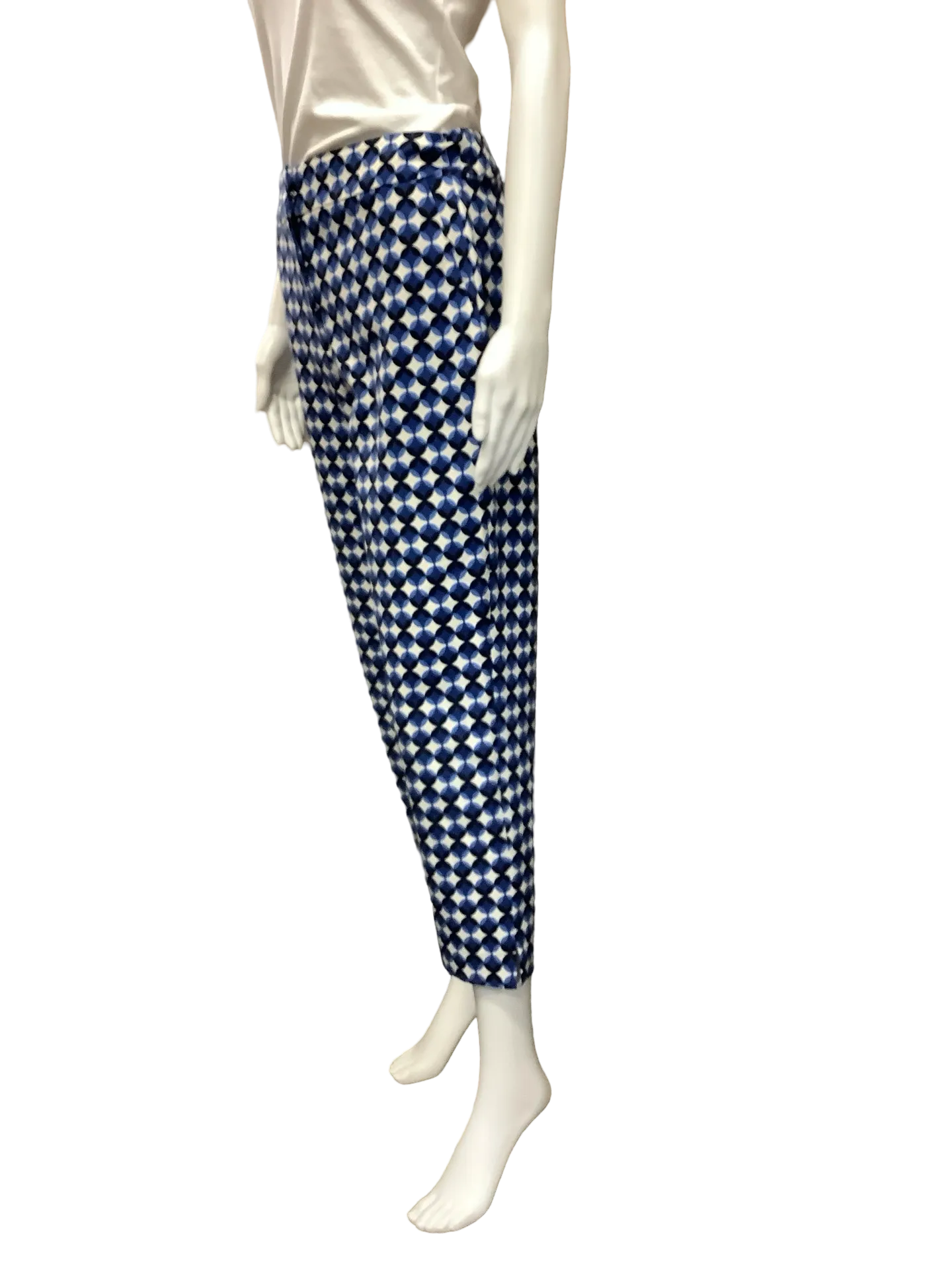 Kate Spade New York Pant Blue Tile Printed Size: 8