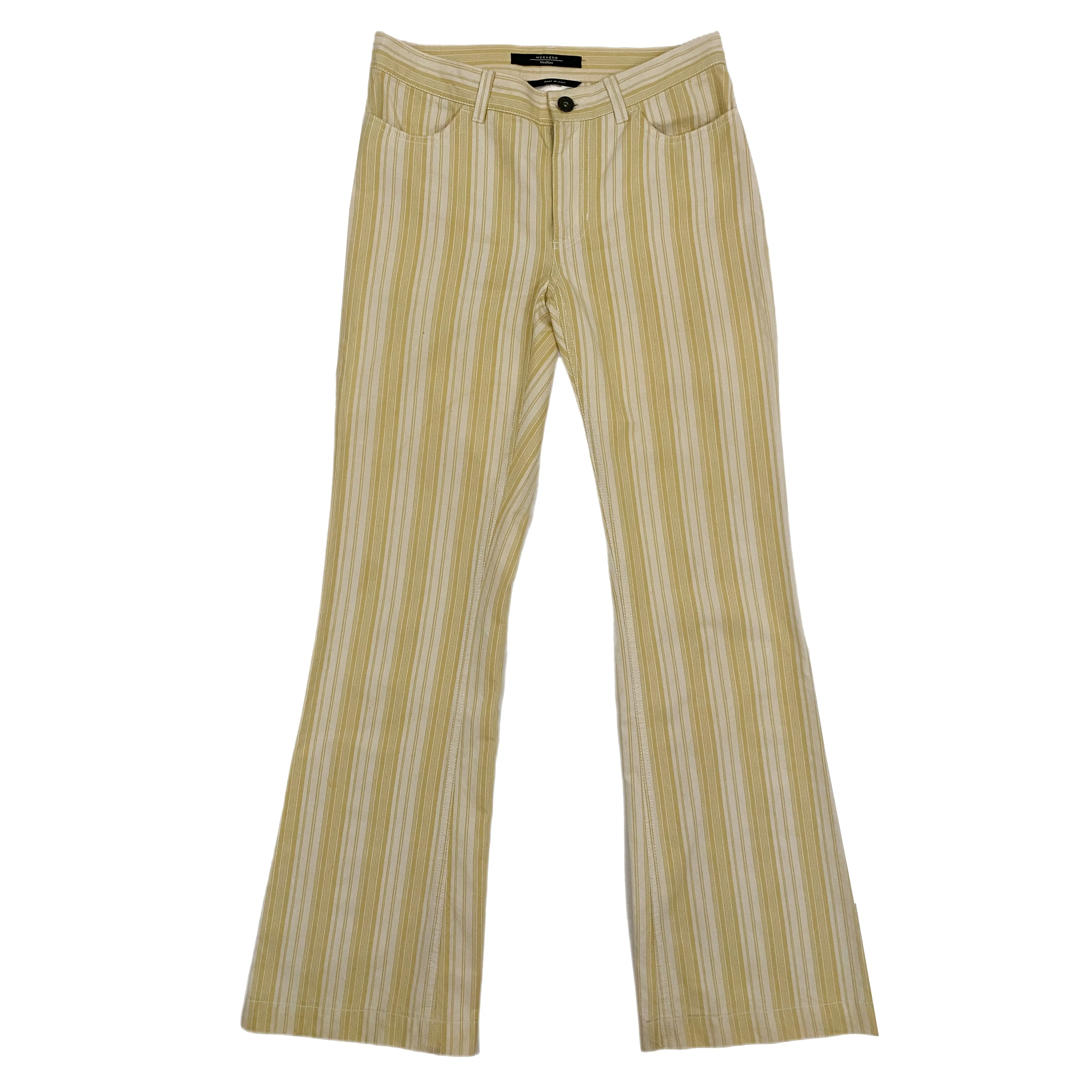 Max Mara Buttercream Striped Flares (S)