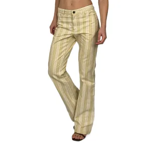 Max Mara Buttercream Striped Flares (S)