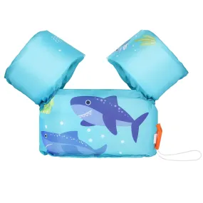 MoKo Kids Swim Arm Band Children Swim Vest Cute Cartoon Swimming Wings Pool Floats Sleeve Toddlers Water Sports Learning Swim Training Equipment Blue