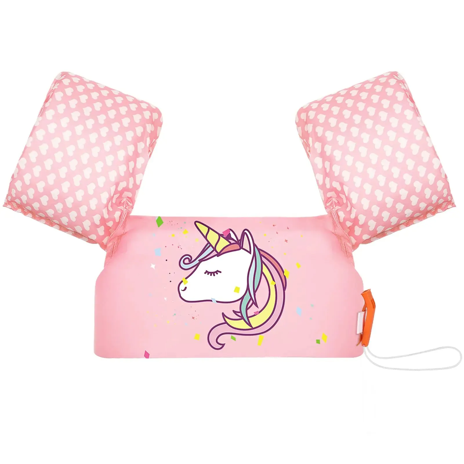 MoKo Swim Arm Band for Kids 20-50lbs Clearance Toddler Swim Vest Cute Cartoon Swimming Wings Pool Floats Sleeve Children Water Sports Learning Swim Training Equipment Pink Heart Unicorn