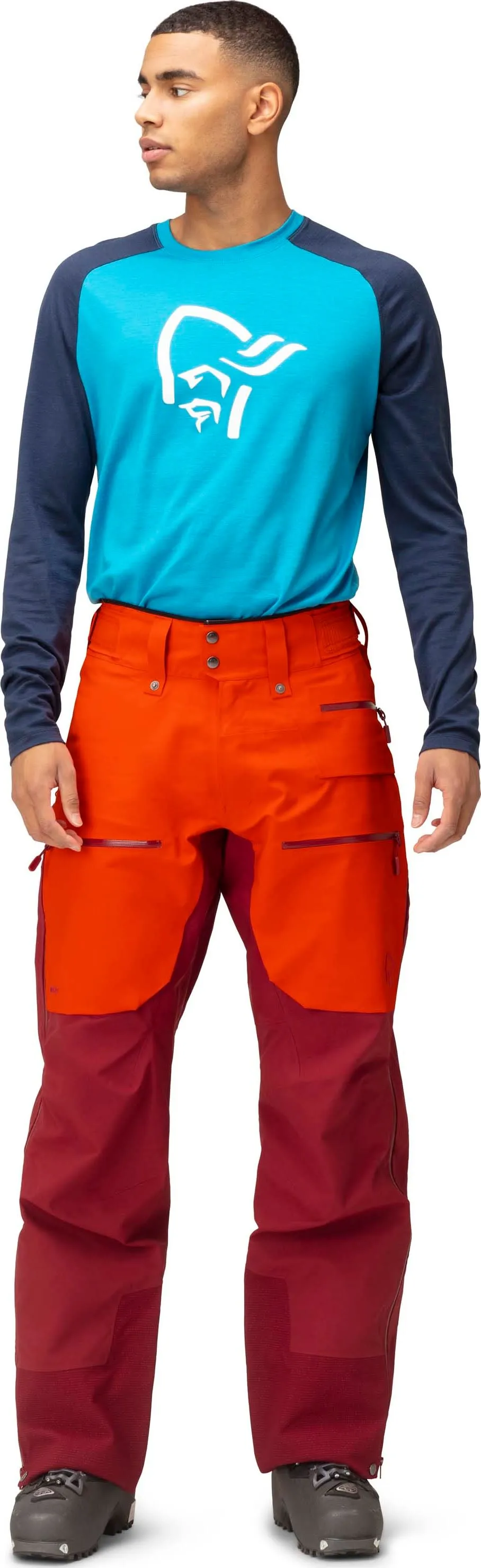 Norrøna Men&#x27;s Lofoten GORE-TEX Pro Pants Arednalin/Rhubarb | Buy Norrøna Men&#x27;s Lofoten GORE-TEX Pro Pants Arednalin/Rhubarb here | Outnorth