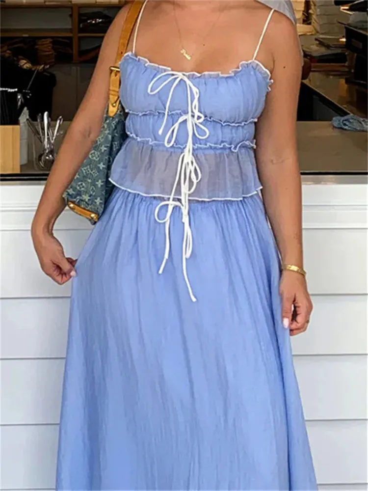 Tops   Ruffle Long Skirts