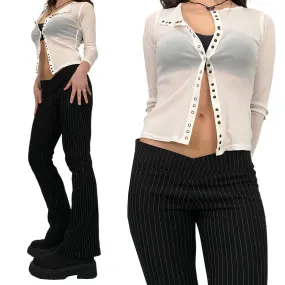 Y2K Striped V Pants (S)